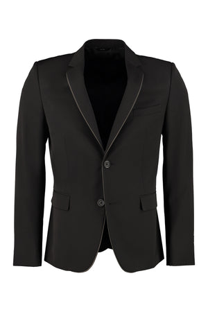 Wool slim fit blazer-0